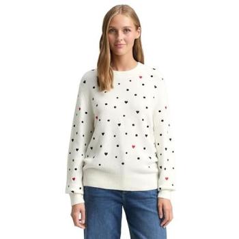 TOM TAILOR Damen Strickpullover mit dekorativen Stickereien