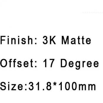 Glossy 3K Carbon and Alloy 17° Adjustable Bicycle Stem 31.8mm