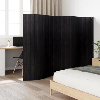 VidaXL Biombo divisor de bambú negro 165x400 cm