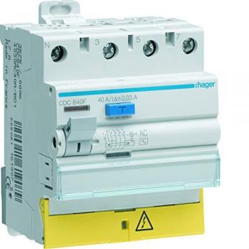 Interrupteur différentiel 3 pôles + neutre 63A 500mA type AC