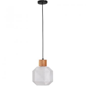 Lampada Bumba Bianco in Legno e Vetro