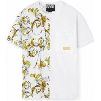 Versace Jeans Couture Top “Outline Barocco” – Casual, talla Mediana, 100% algodón