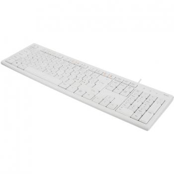DELTACO Nordiskt Tangentbord, 105 keys, USB, vit, 13 mediatangenter