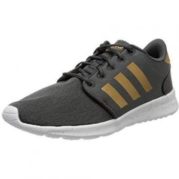 Adidas Qt Racer, Calzado para Correr Mujer, Gris Seis Táctil Dorado Met F17 Blanco FTWR, 36 2/3 EU
