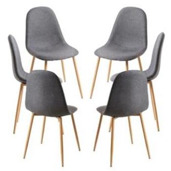 Colección Sillas Teok Gris Oscuro – 6 Unidades a Mejor Precio