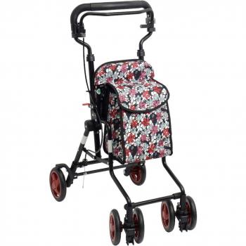 Shima Seisakusho Compact Silver Car Mort Floral Pattern BK