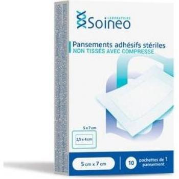 Soineo Pansement Adhesif Stérile 5x7cm 20 usages