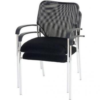 Besucherstuhl Tucson, 2er-Set, stapelbar, schwarz