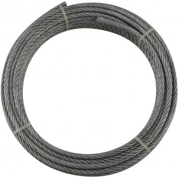 Cable 6 x 7 + 1 (6 mm, Rollo de 15 m, Acero galvanizado)