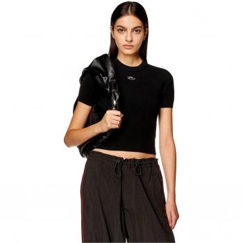 Top de mujer Diesel, manga corta, color negro, talla XS