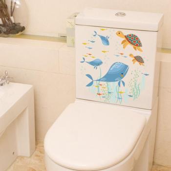 Affiches de toilettes avec baleines