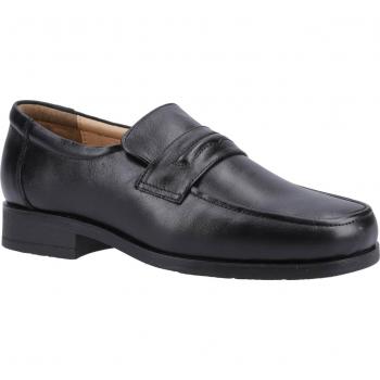 Amblers Manchester Leather Loafer Black
