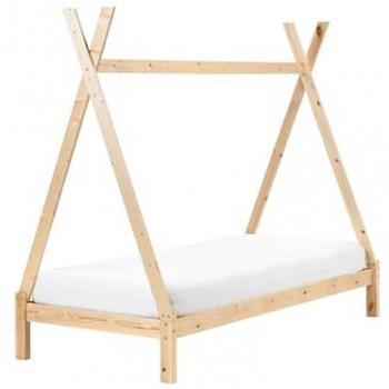 Kids’ Pine Wood Teepee Bed – Simple Slatted Frame