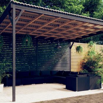 Vidaxl 10-teiliges Lounge-Set für den Garten mit Kissen aus Poly Rattan Schwarz