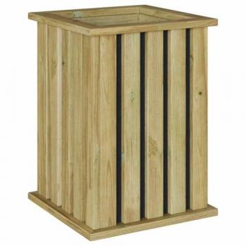 Jardinière en bois marron 33 x 33 x 45 cm