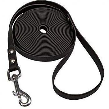 Biothane 5 m Schleppleine Schwarz, 19 mm mit Griff