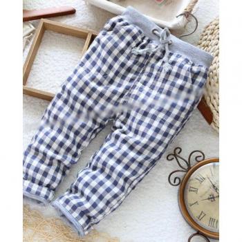 Jongens Lange Skinny Broek met Ruitpatroon