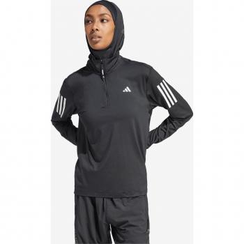Adidas Own The Run Damen Halb-Zip Laufshirt schwarz Größe M