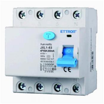 Interruttore Differenziale Puro Tipo a 3P+N 4M 6000A 300mA 63A AC 400V