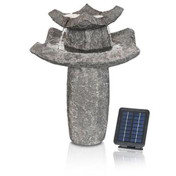 Primrose Solar Pavilion Stone Birdbath Water Feature 62cm
