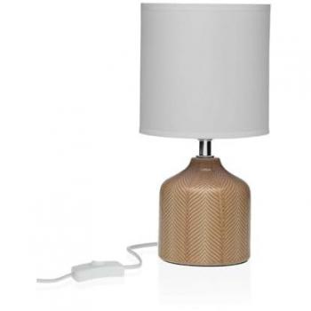 Lámpara de mesa Cerámica Beige 14 x 28 x 10 cm