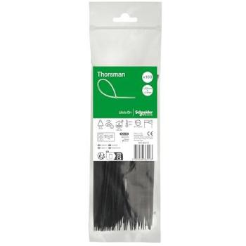 Schneider Electric IMT46410 100‑er Packung – Schwarze Kunststoffkabelbinder