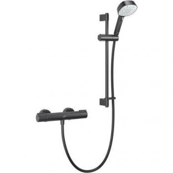 Mira Relate Matt Black Wall-Mounted Thermostatic Mixer Shower