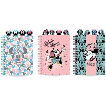 Cuaderno espiral con divisores 100 hojas Minnie Mouse
