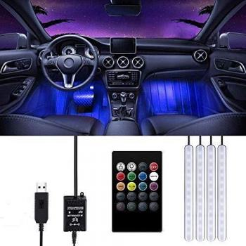 Fahrzeuglichtband 48 RGB‑LEDs – mit Kabel und Fernbedienung DC5V