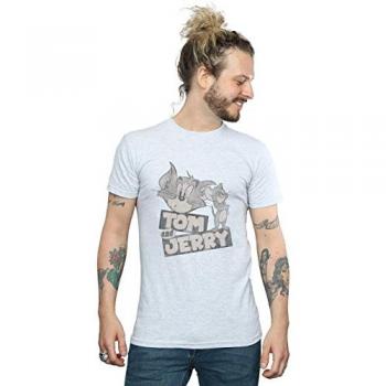 Grey Men's Cartoon Print Wink Cotton Top