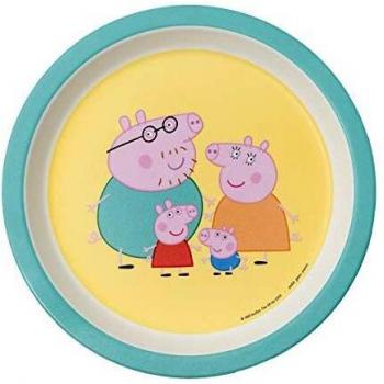 Piastra Peppa Pig Baby con Genitori in Colore Giallo e Verde
