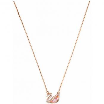 Pendentif en Cristal Rose Collier Cygne Éblouissant Siikii pour Femme