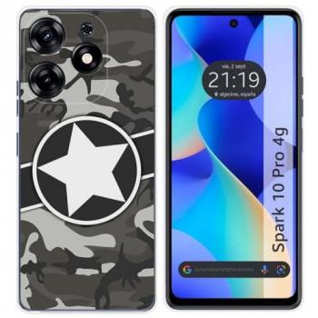 Funda de Silicona para TECNO SPARK 10 Pro Diseño Camuflaje 02