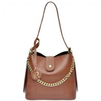 Rindsledertasche Isabella Rhea in Kastanienfarbe – Passform S/M/L