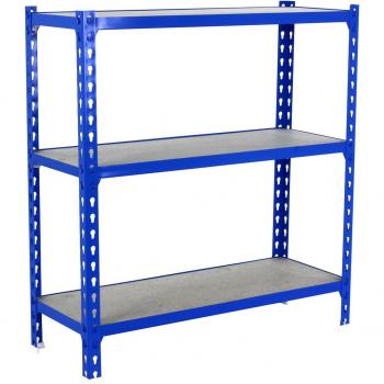 Simonclick Étagère Métallique Maderclick Superplus 3/500 1000 – Blue / Wood One Size