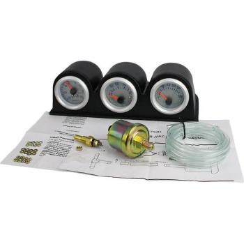 Kit de Medidores de Presión y Temperatura para Coche, Manómetro de Aceite, Agua y Turbo, 2 Pulgadas