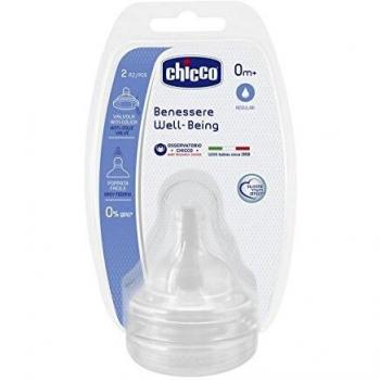 Chicco Tetina Boca Ancha Silicona 0M+ 2Uds
