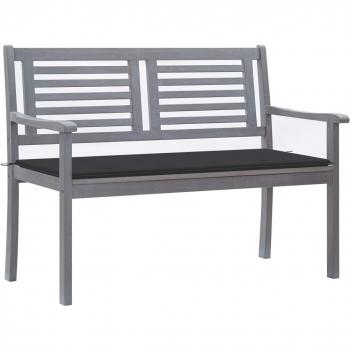 Banc patio double couchage en eucalyptus, couleur grise, 120 cm