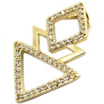 Lily’s Sissi – Bijou pendant plaqué or blanc 23x15 mm