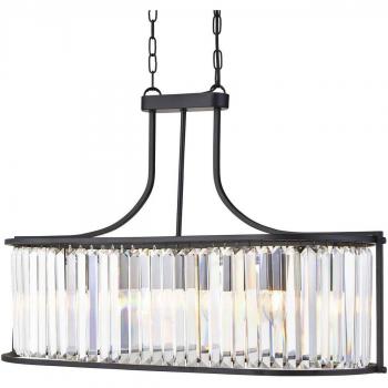 Victoria 5 Light Bar Pendant Matt Black