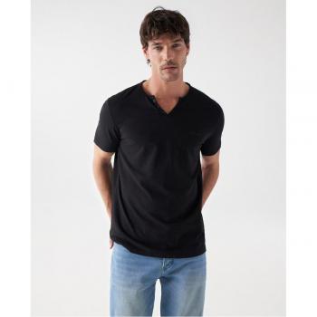 T-shirt Uomo Slim Fit Collo A V Salsa Jeans Nero L