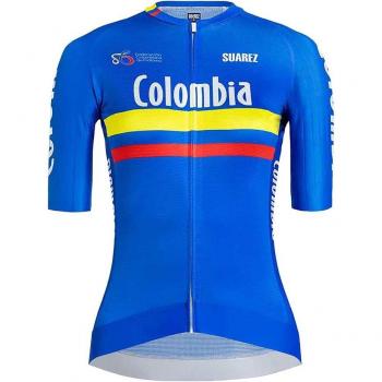 Kolumbien Suarez Damenblaues Kurzarmtrikot – M