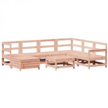 Conjunto Sofás Jardim Madeira Abeto-Douglas 8 Peças VidaXL