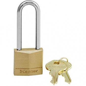 Lucchetto Doppia Chiusura in Ottone 30mm con Arco Extra Lungo 64mm