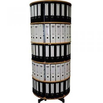 Rangeur rotatif de bureau pour 120 classeurs sur 5 plateaux