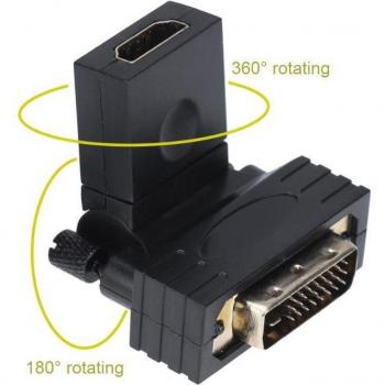 Transformador HDMI a DVI con rotación completa