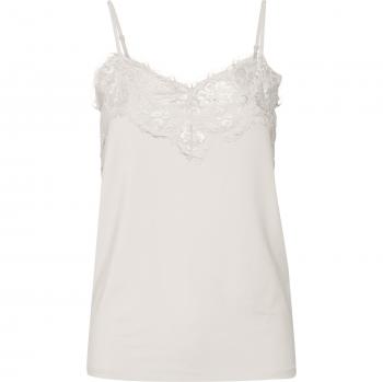 Lace Trim Soaked in Luxury Sleeveless Lingerie – White, L