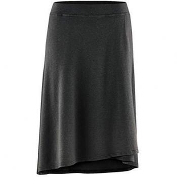 HempAge Damen Wickelrock in Black – Bio‑Wickelrock aus Hanf & Biobaumwolle, Größe XL