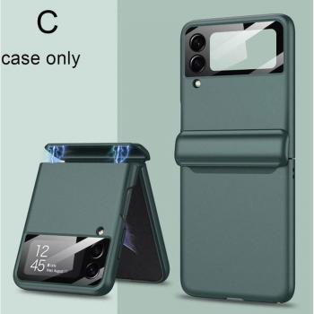 Funda de Protección para Z Flip 3 5G, pantalla plegable, bisagra magnética, cubierta de vidrio para cámara, plástico duro X0c0
