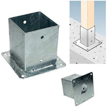 Placa cuadrada base plana 121x150x200mm